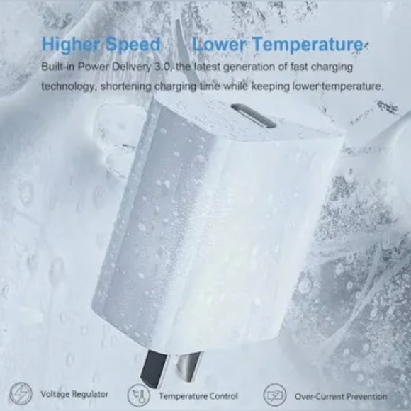 USB-C Power Adapter with Cord – Lightning Speed Charging for iPhones - Picture 2 of 4